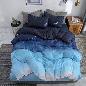 NEW  3 Piece Blue Duvet Comforter Set